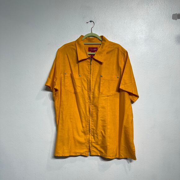 Venezia Jeans Yellow Linen Blend Blouse Sz 18/20 NWT - Picture 1 of 11